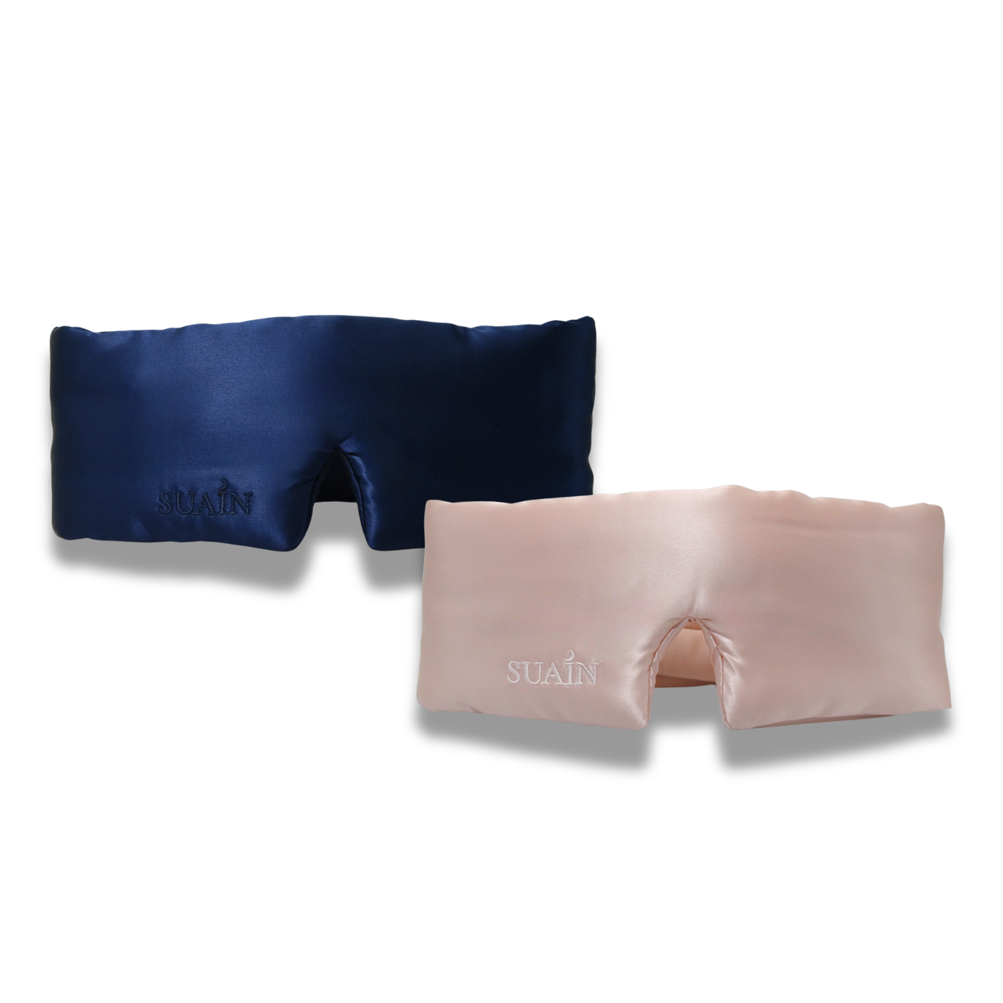 Navy Blue Silk Sleep Mask and Dawn Pink Sleep Mask