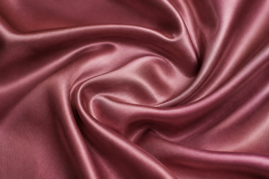 Rosewood pink 23 momme silk folds