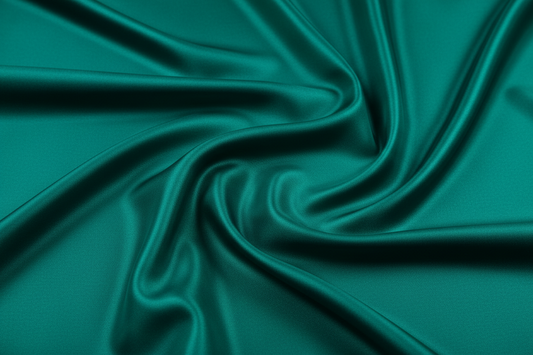 Emerald green 23 momme silk folds
