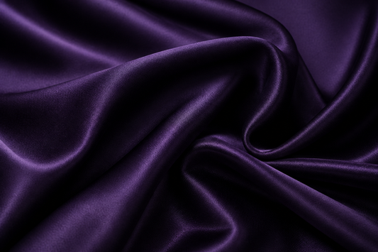 Midnight amethyst 23 momme silk folds