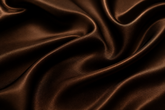 Espresso bronze 23 momme silk folds