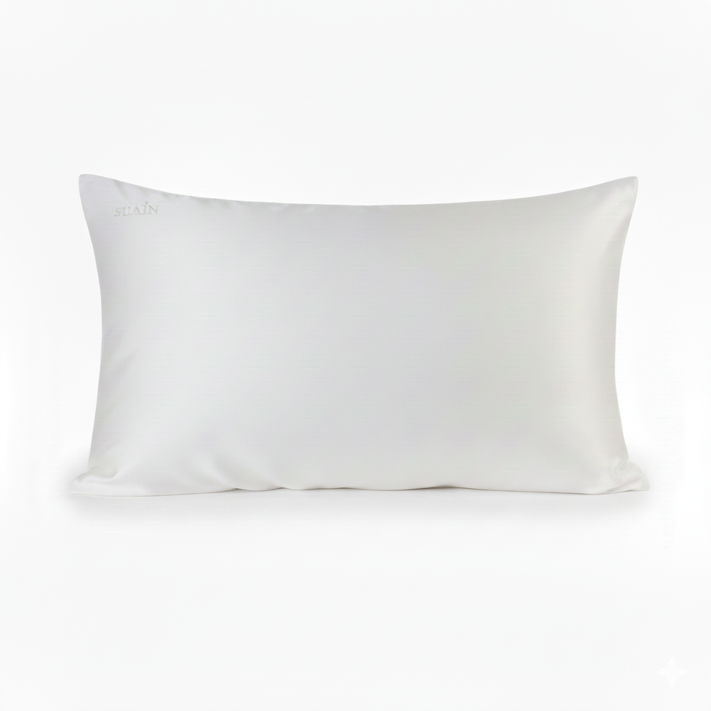 Suain Sleep White Silk Pillowcase