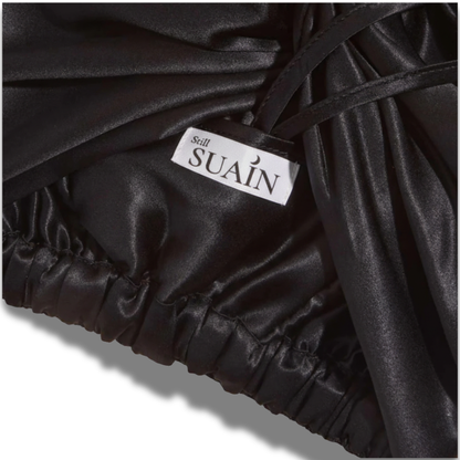 Organic Mulberry Silk Bonnet | Midnight Black