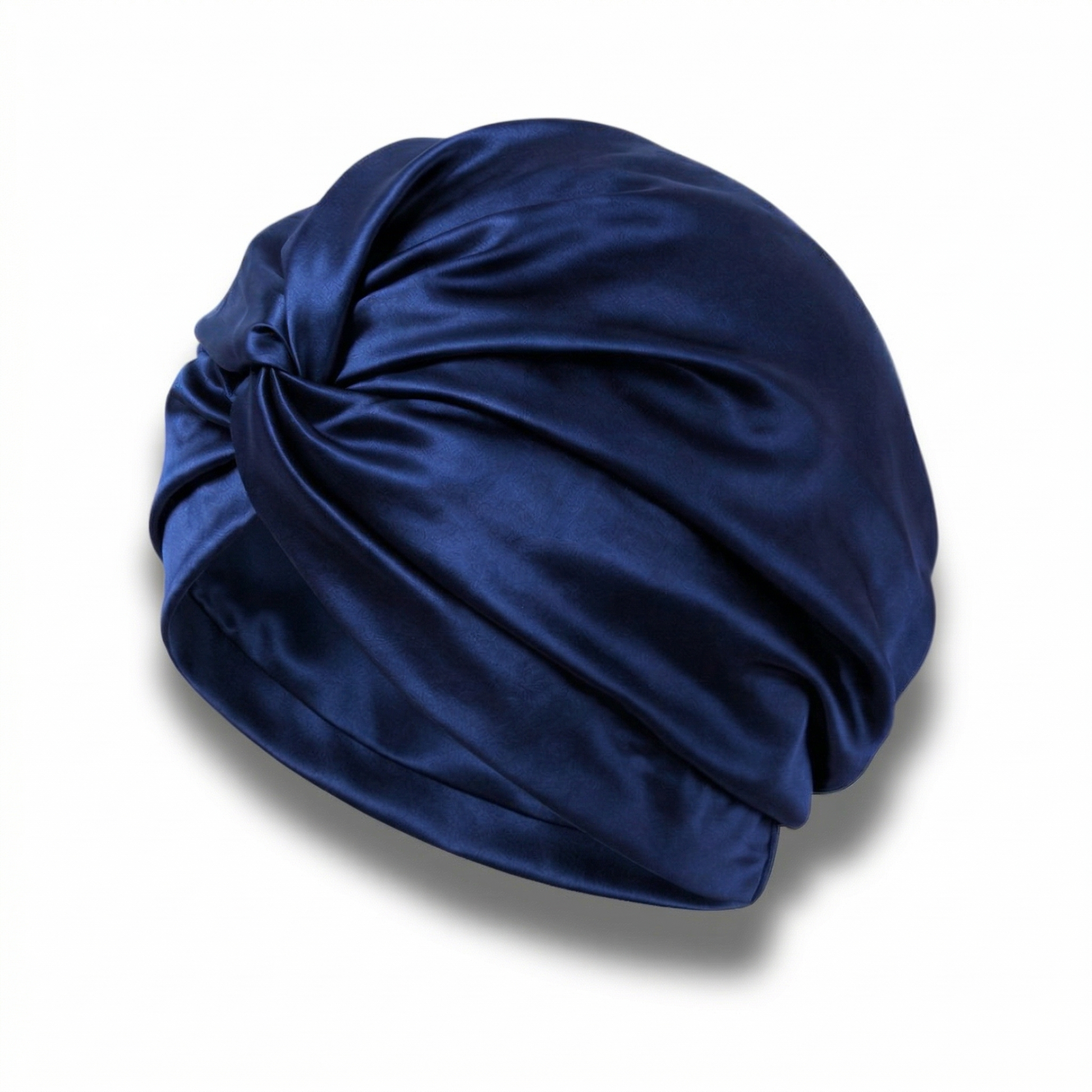 Organic Mulberry Silk Bonnet in Deep Blue
