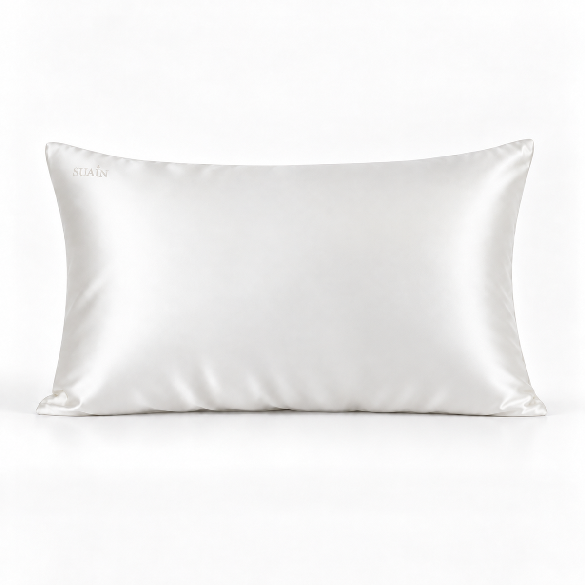 Organic Mulberry Silk Pillowcase in Ivory White