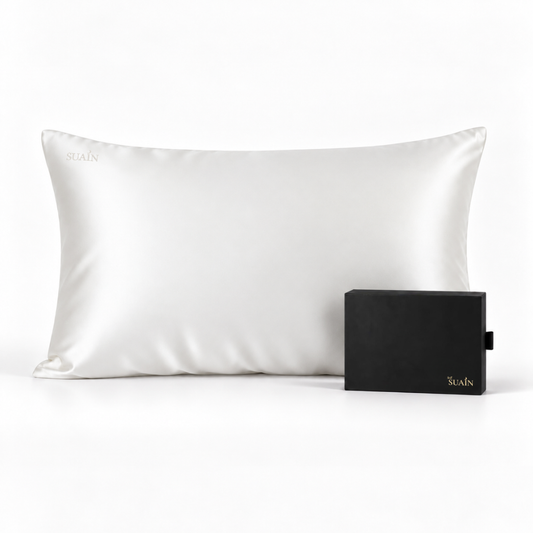 Organic Mulberry Silk Pillowcase | Ivory White