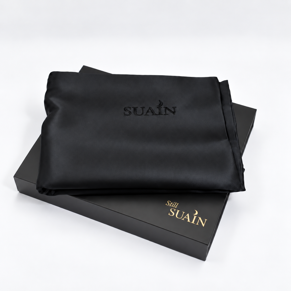 Organic Mulberry Silk Pillowcase in Midnight Black, picture 2