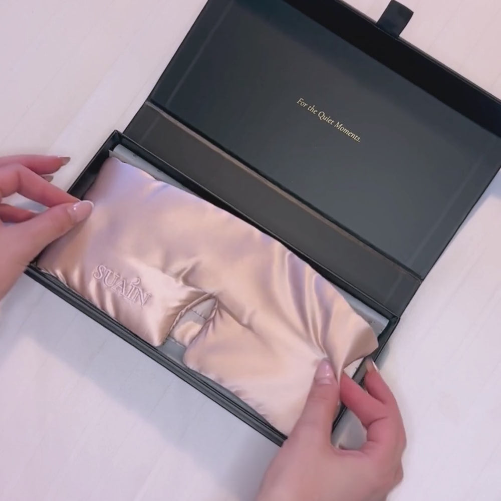 Pink Mulberry Silk Sleep Mask Unboxing Video