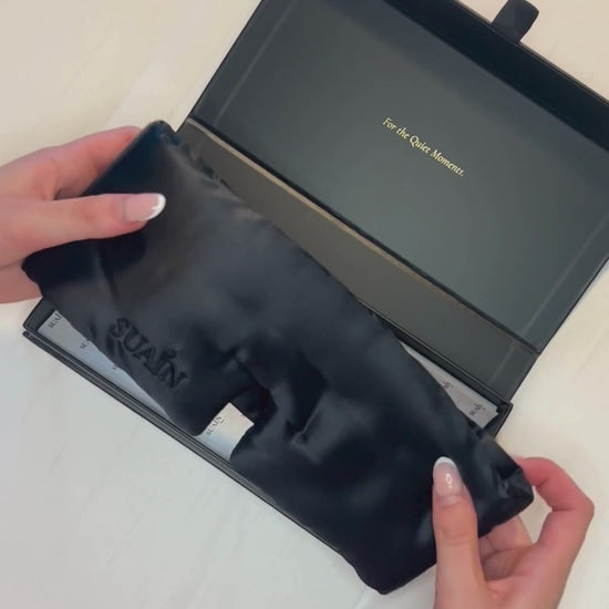 Black Mulberry Silk Sleep Mask Unboxing Video
